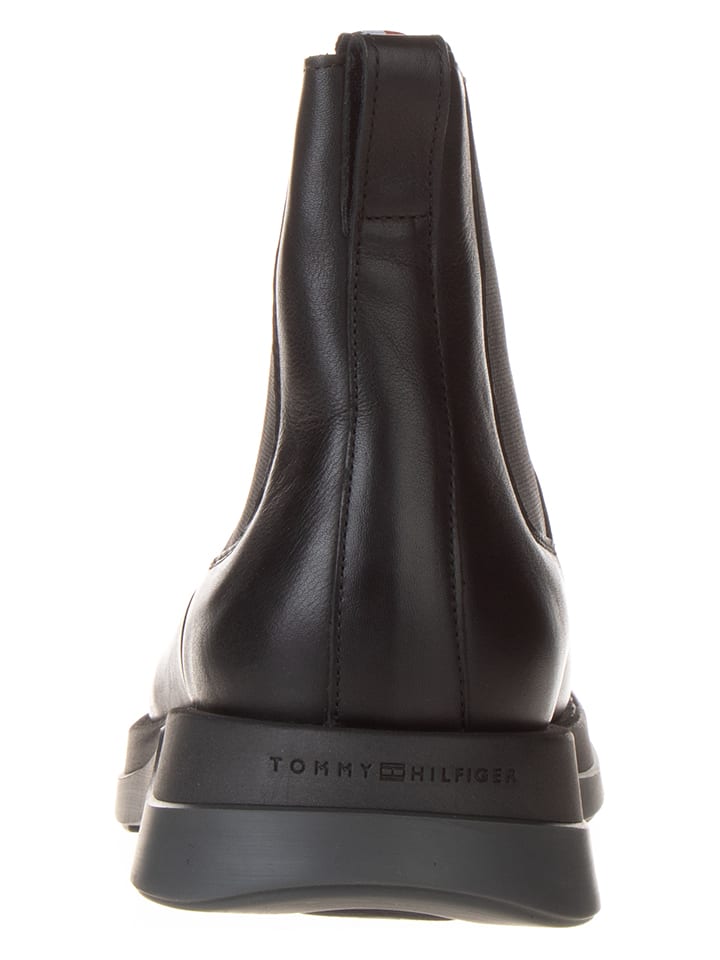 Tommy Hilfiger Shoes Leder-Chelsea-Boots in Schwarz günstig kaufen