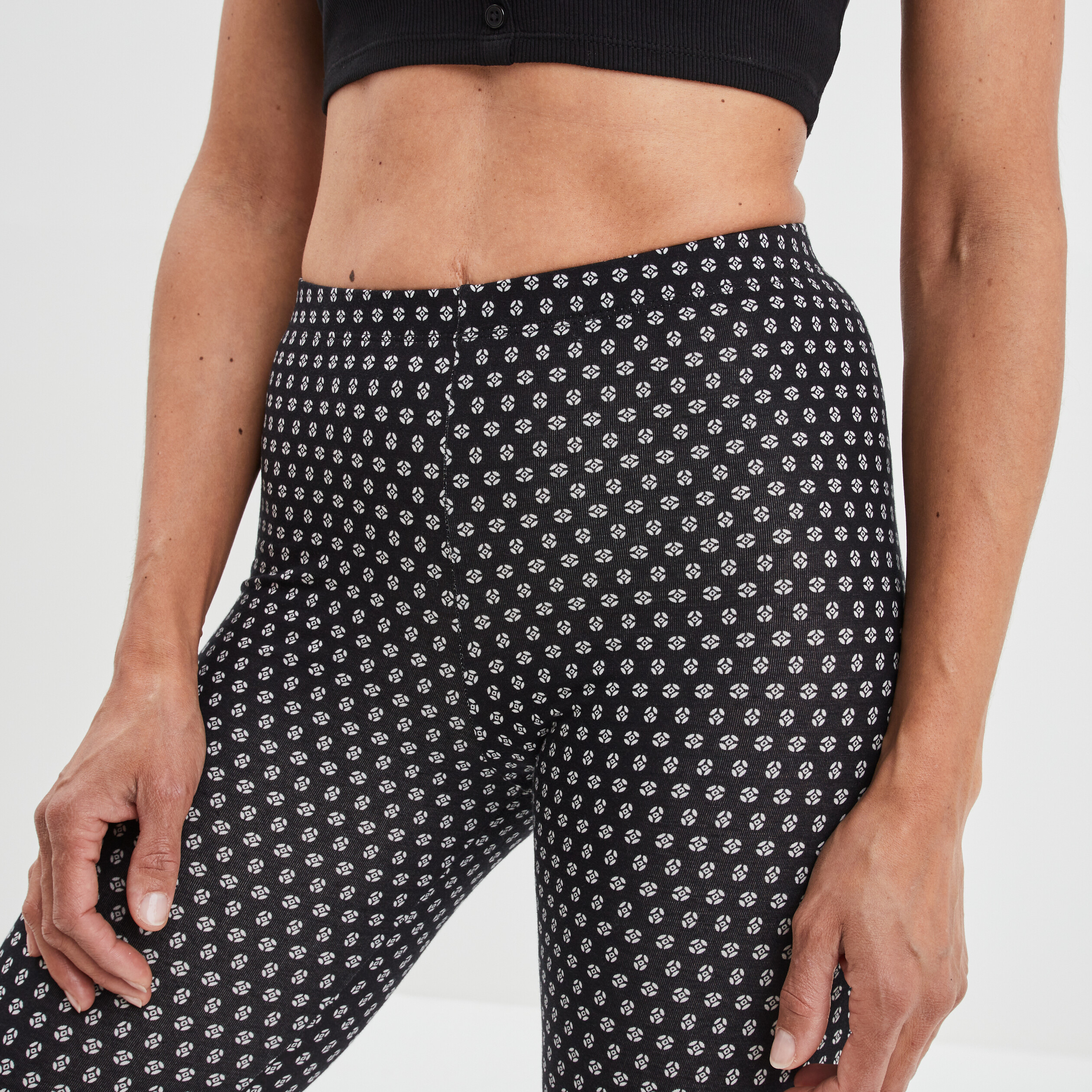 Leggings en coton noir femme | La Halle