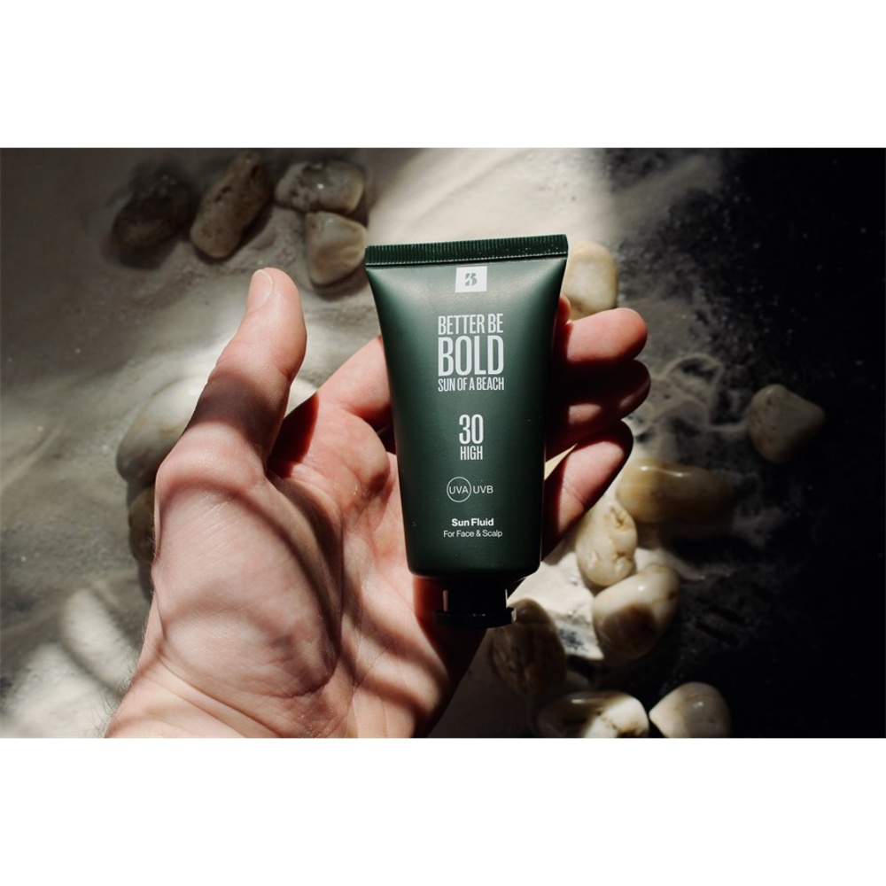 Better Be Bold Soin pour hommes Sun Of A Beach Fluide Solaire Visage & Cuir chevelu LSF 30 Baume solaire