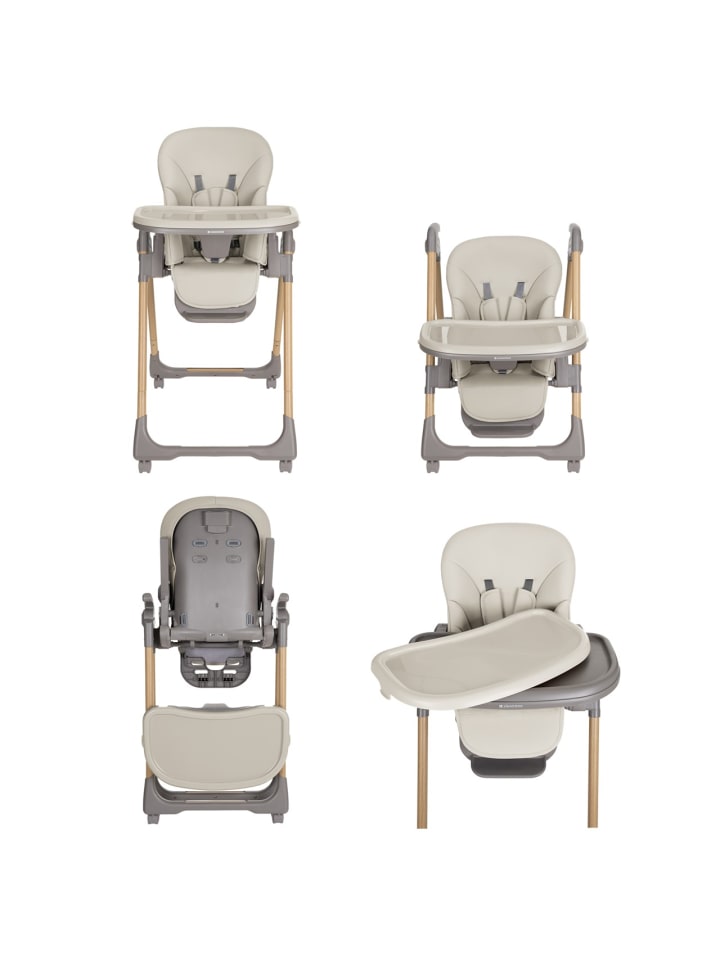 Kikkaboo Kinderhochstuhl Olive Räder in natur günstig kaufen onesize