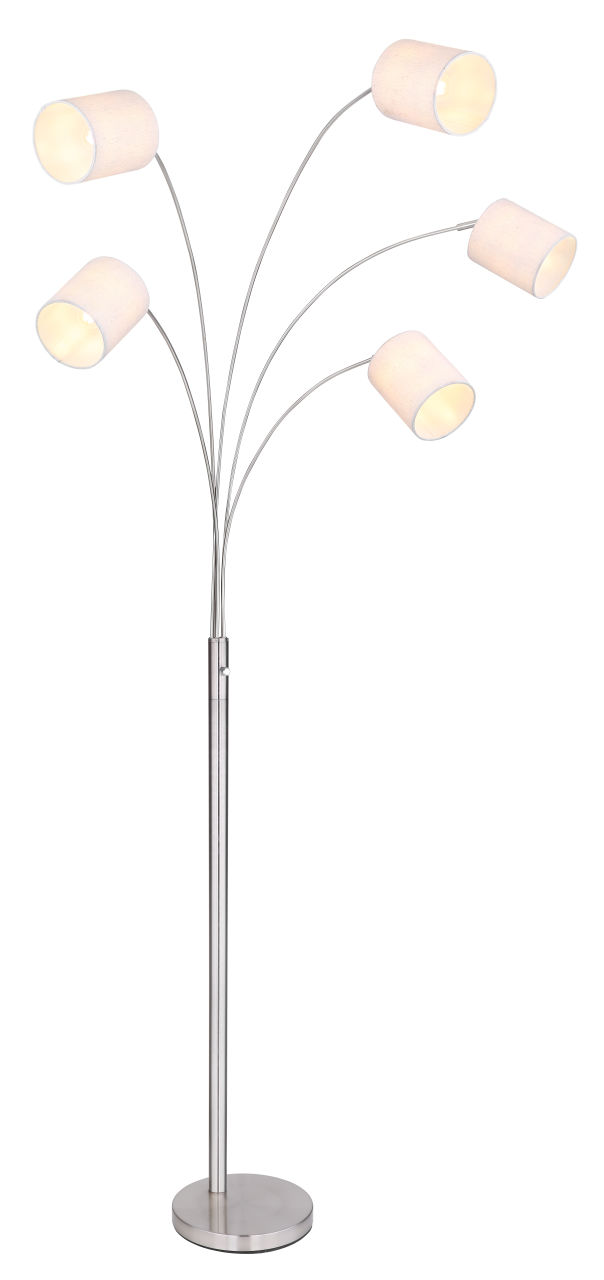 Globo Lighting - AVA - Stehleuchte Metall Nickel matt, 5x E14