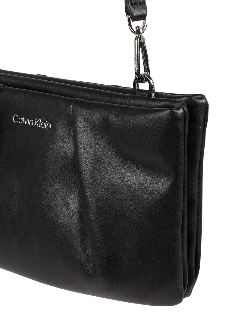 Clutch in Leder-Optik  in schwarz