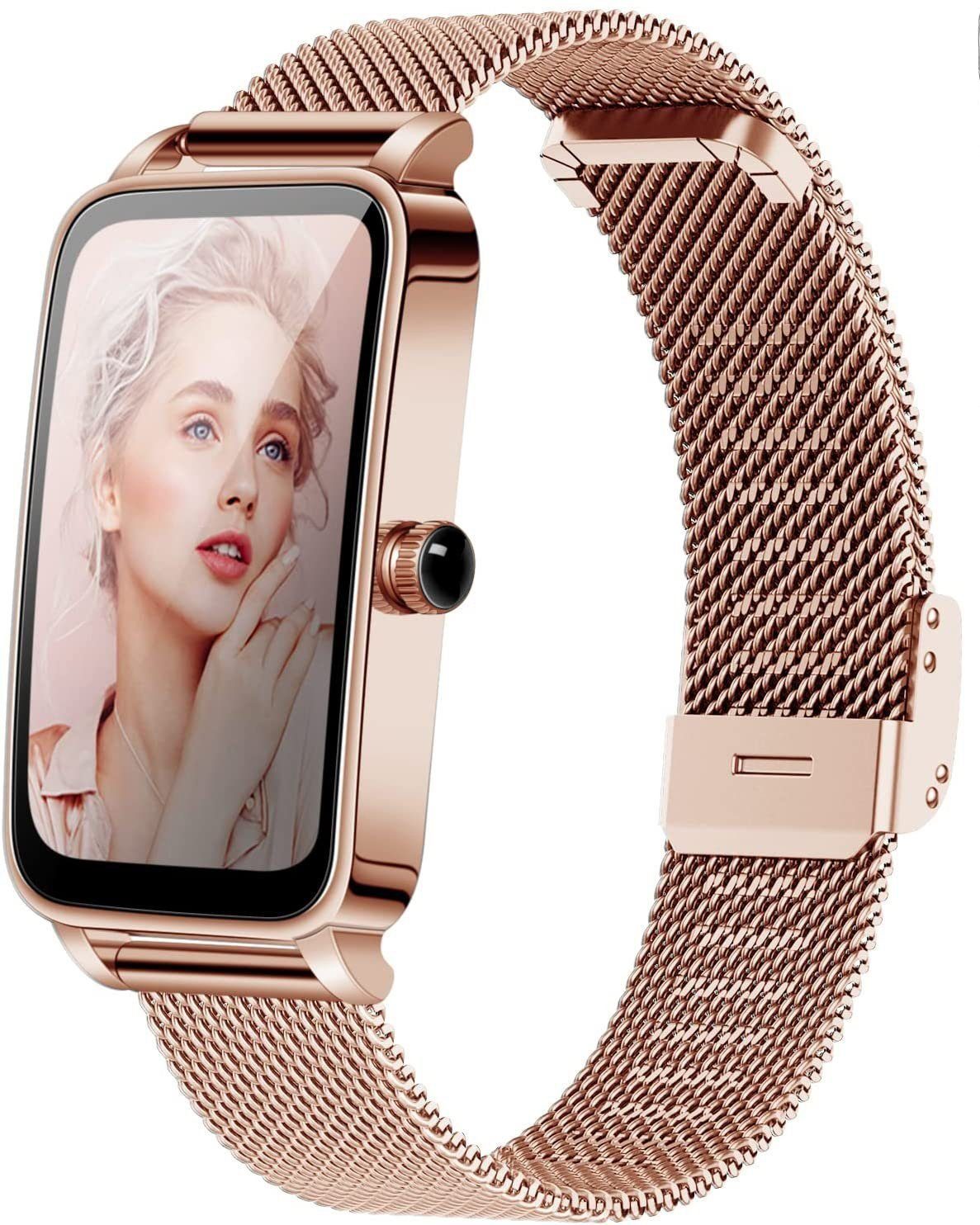 Mutoy Smartwatch, Fitness Tracker Uhr, Damen Herren Smartwatch (Fitnessuhr mit Telefonfunktion 1,45