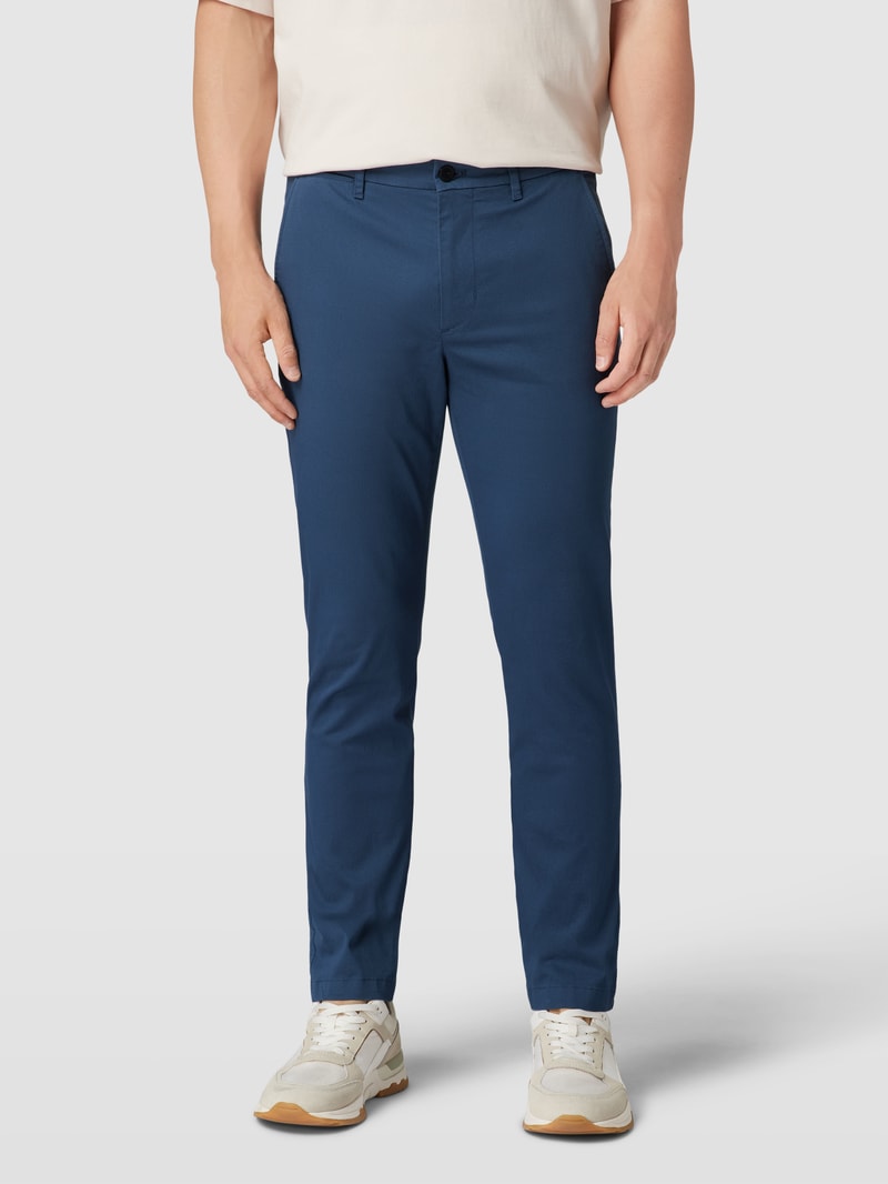 Chino mit französischen Eingrifftaschen in blau