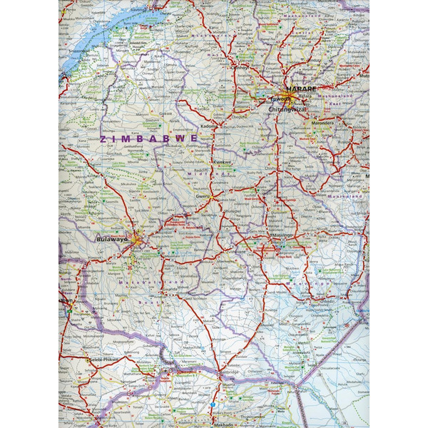 Reise Know-How Landkarte Südliches Afrika (1:2.500.000) : Botswana, Lesotho, Mosambik, Namibia, Simbabwe, Südafrika, Swasiland - Straßenkarte