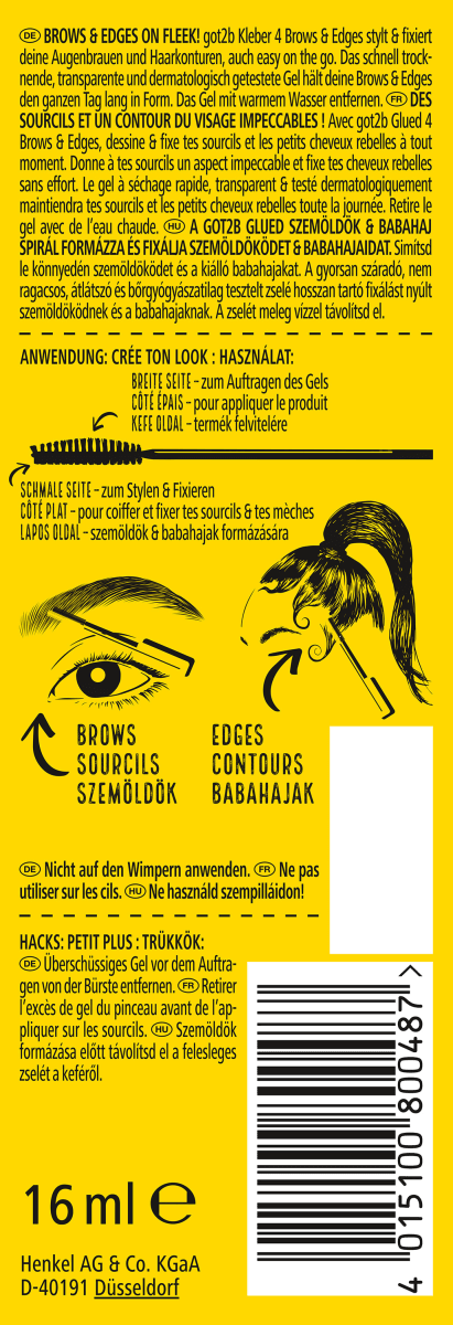 Stylinggel Kleber 4 Brows & Edges 2in1, 16 ml