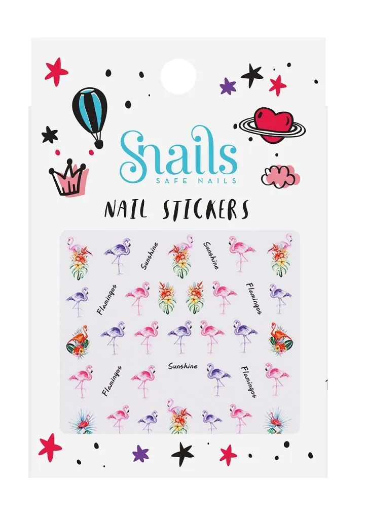 Налепнице за нокте Snails2021 Фламингоси