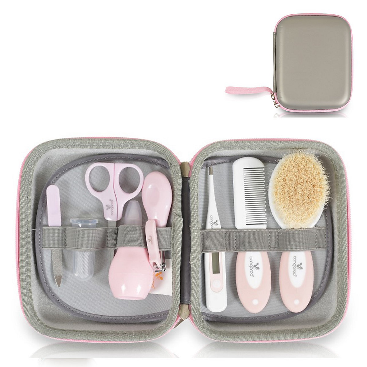 Babypflegeset M1419 Reiseetui 9-tlg Nasensauger Nagelschere Thermometer Babypflegesets