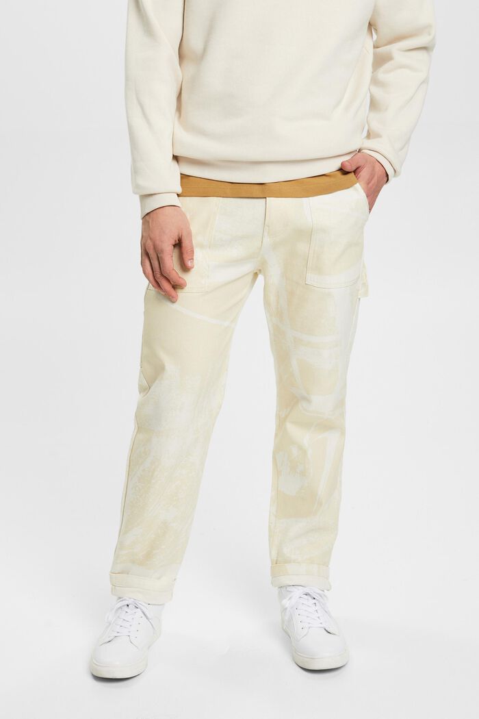 Gemusterte Cargohose mit geradem Bein