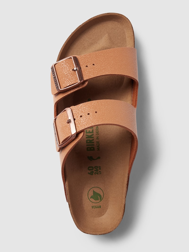 Sandalen mit Label-Details Modell 'Arizona' in apricot