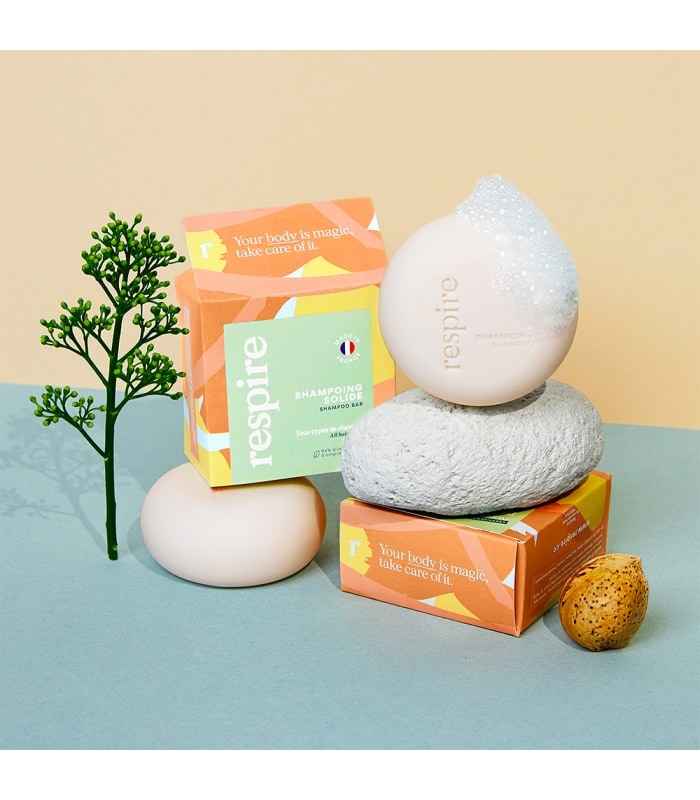 RESPIRE-HAIR CARE-RESPIRE Shampoing Solide Lait d'Amandes