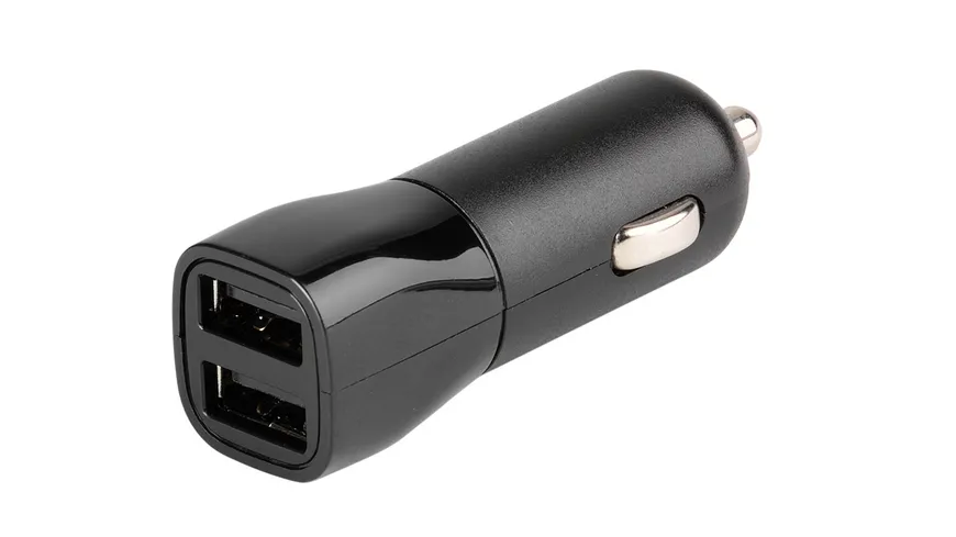 Vivanco Fast Car Charger, 2 USB Ports, Kfz Schnellladegerät, 17W