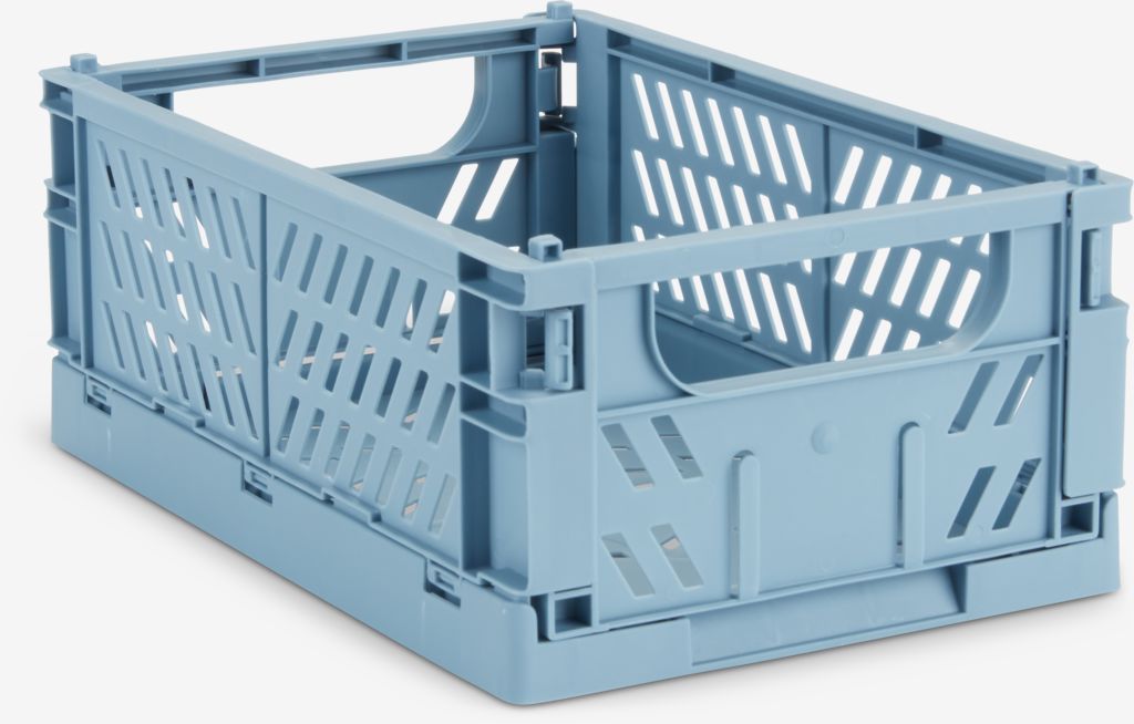 Cesta dobrável MILAS MILAS, 16 cm de largura x 25 cm de comprimento x 10 cm de altura, azul