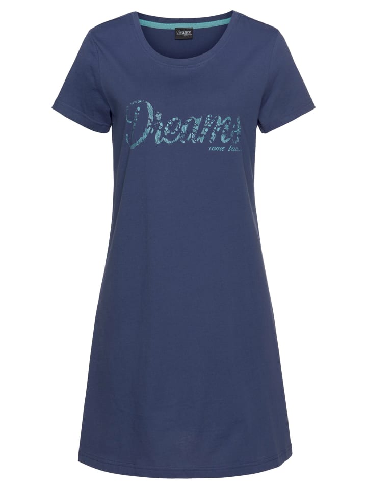 VIVANCE DREAMS Sleepshirt in blau, dunkelblau günstig kaufen 32/34