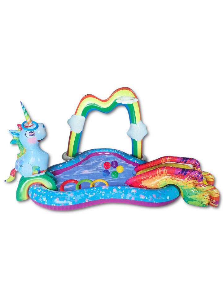 Happy People Playcenter Einhorn mit Rutsche (254x198x145cm) in mehrfarbig günstig kaufen onesize