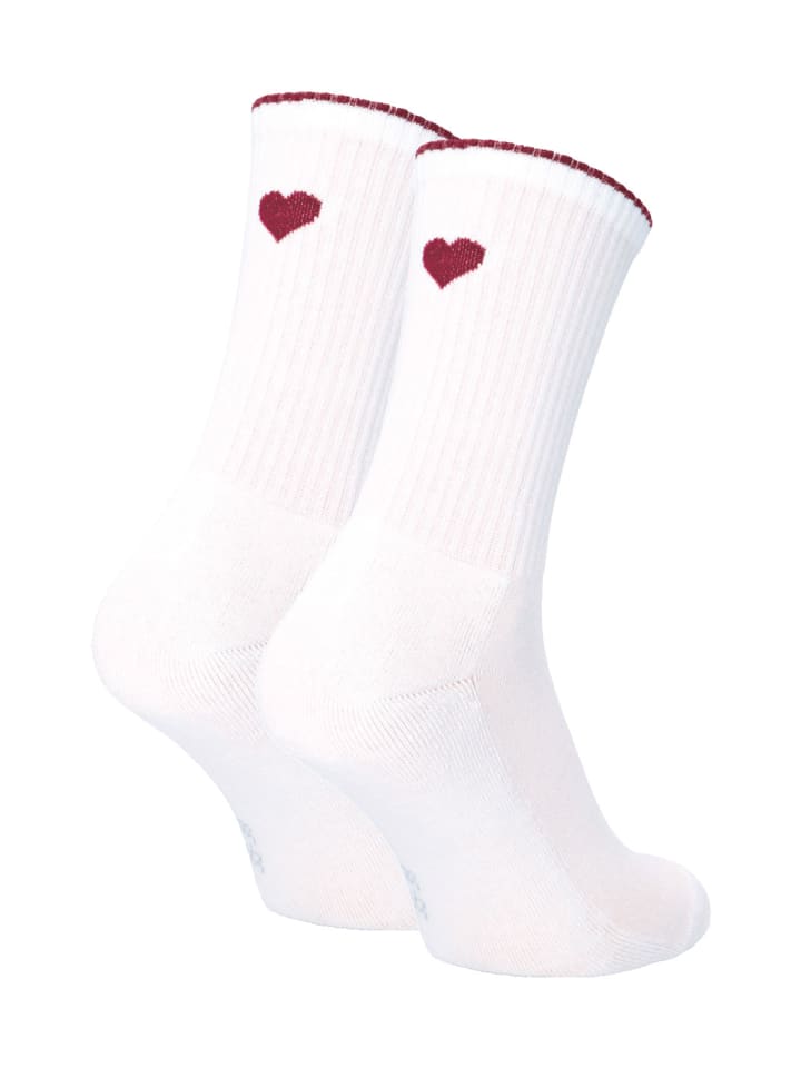 Tamaris Crew-Socke mit süßen Herz in weiss günstig kaufen