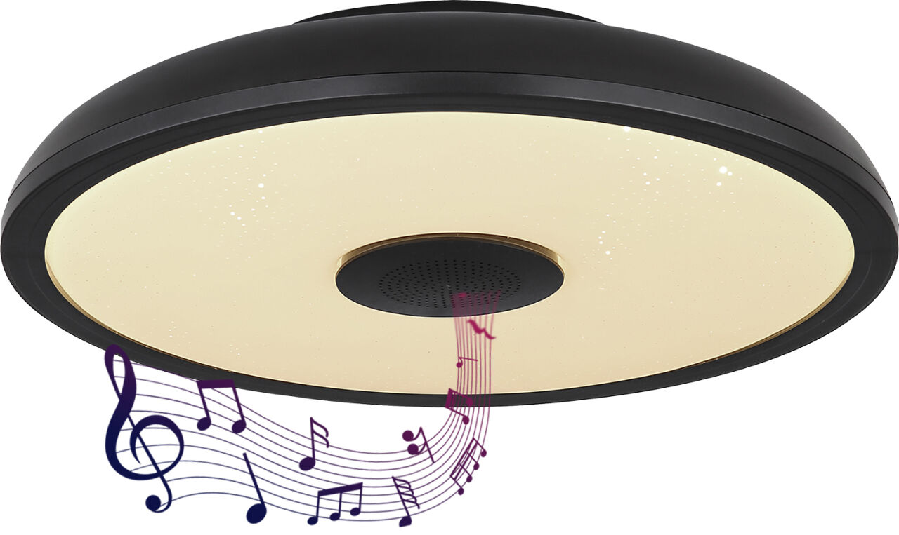 Globo Lighting - RAFFY - Deckenleuchte Kunststoff schwarz, LED
