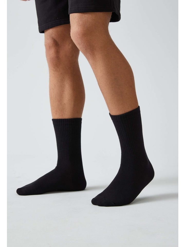 SNOCKS Tennissocken aus Bio-Baumwolle 4 Paar in Schwarz günstig kaufen