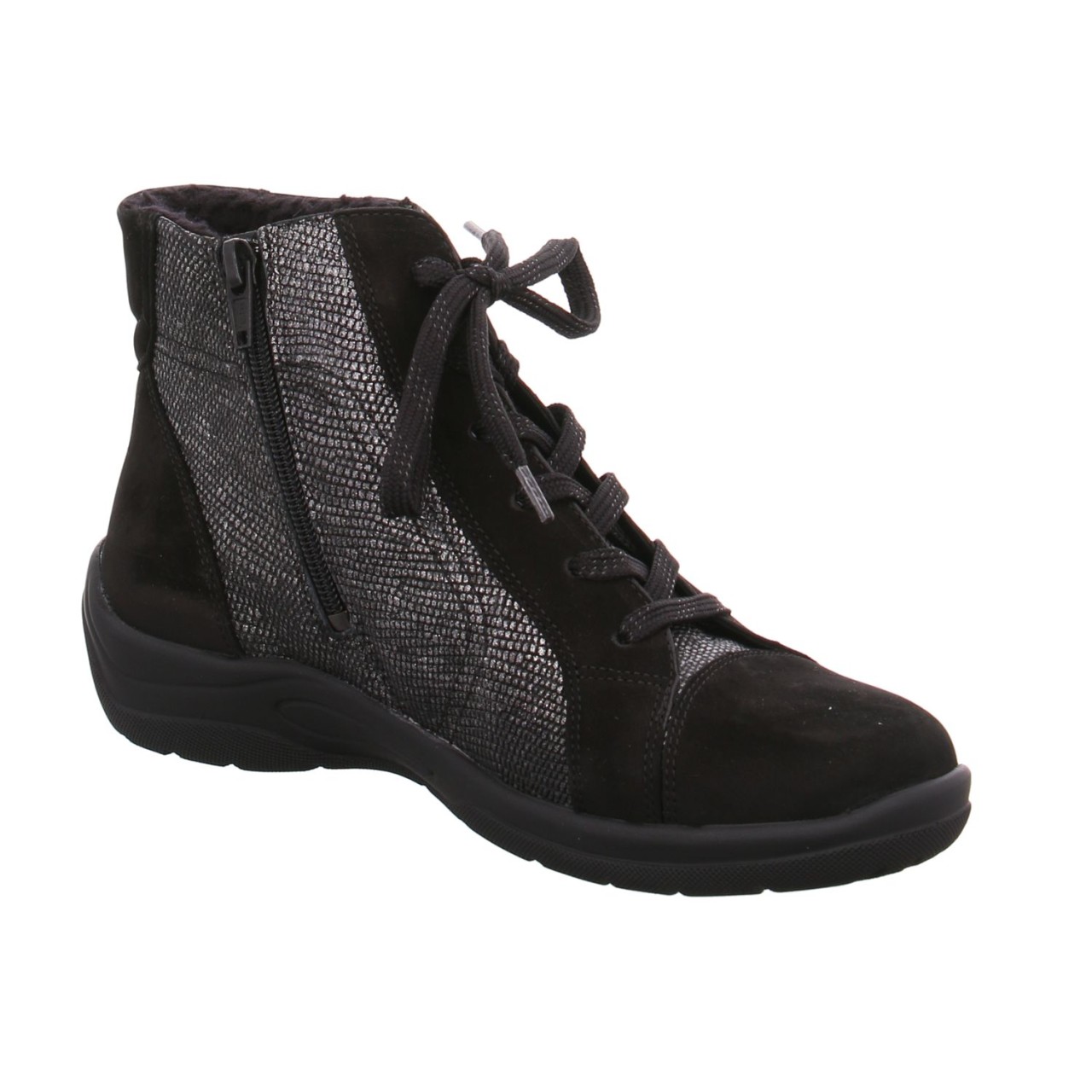 WALDLÄUFER Schnür-Stiefeletten schwarz