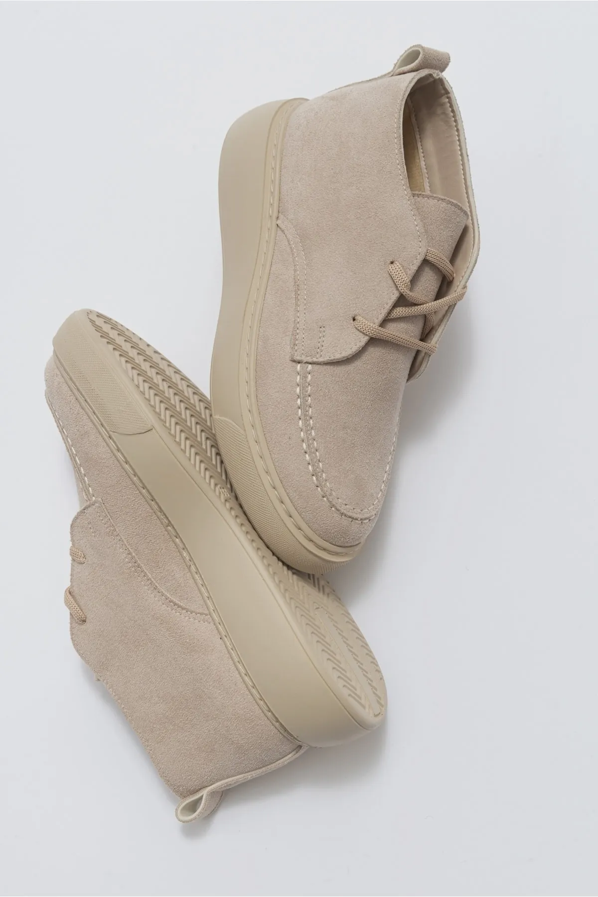 LuviShoes  Ventil Beige Wildleder Damenstiefel