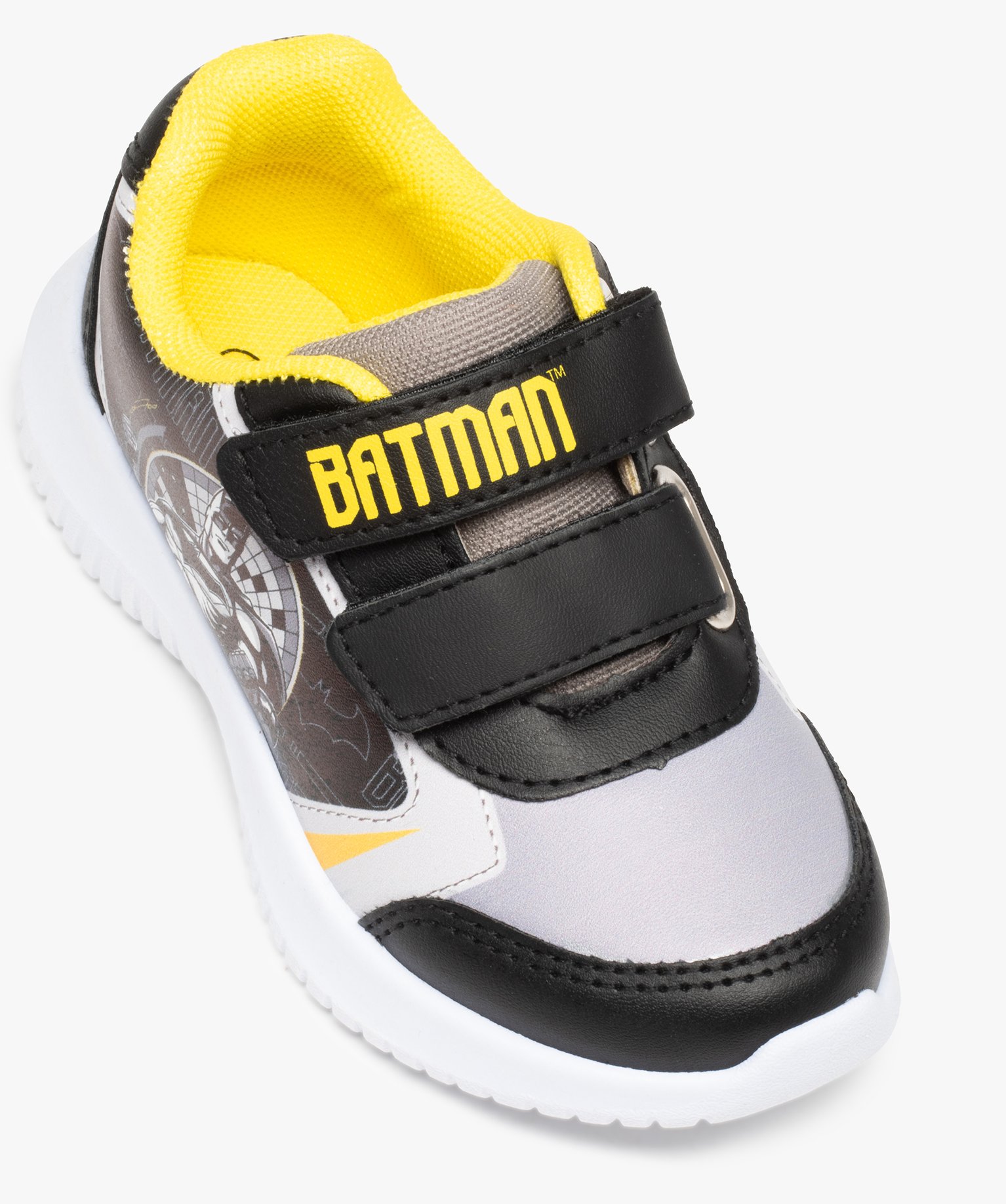 Baskets Garçon imprimées et à scratch - Batman noir | GEMO