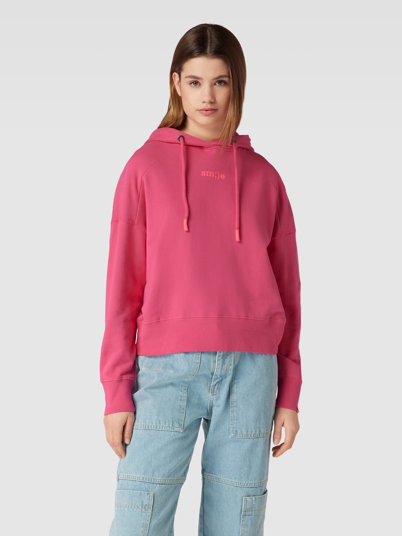 Hoodie mit Statement-Print in pink