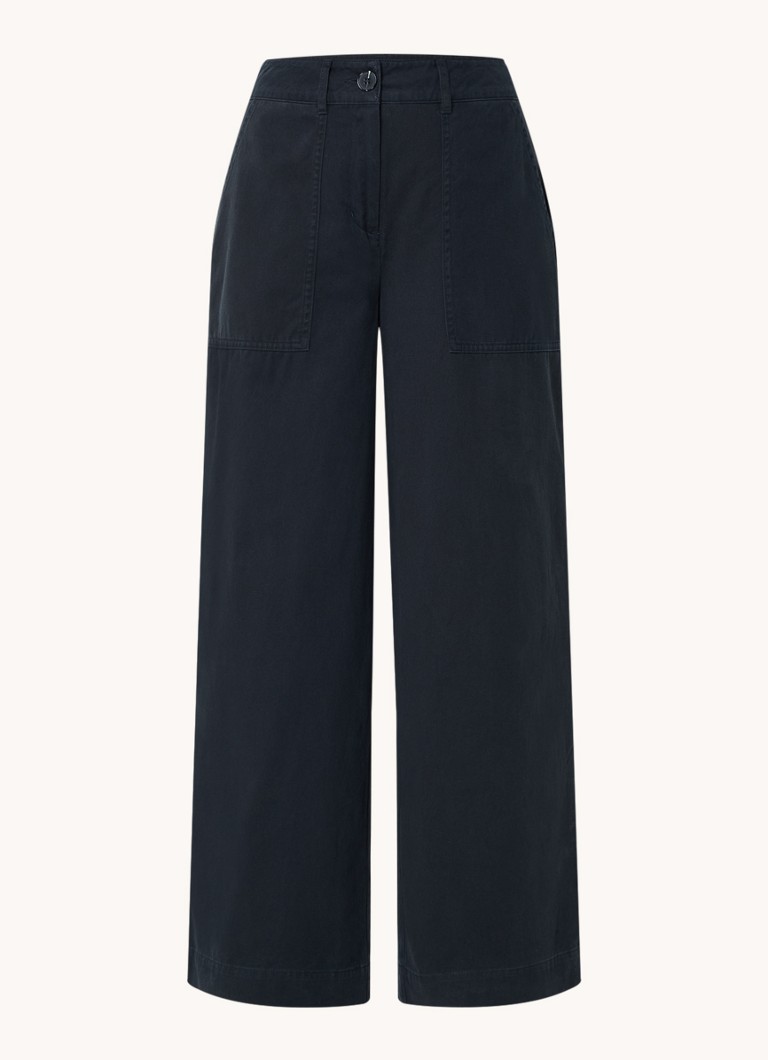 Whistles Ruth high waist wide fit chino with side pockets