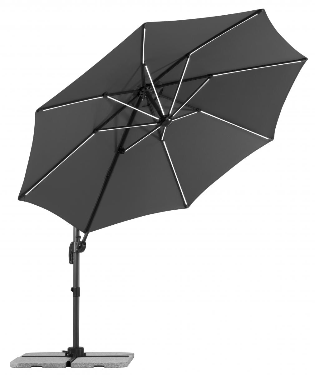 Schneider Schirme Schneider Ampelschirm RHODOS BLACKLIGHT ca. 300 cm Ø, anthrazit