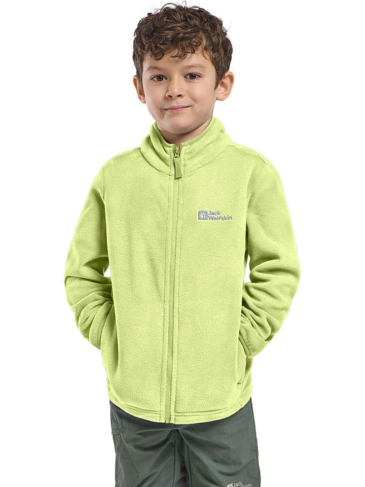 Jack Wolfskin Fleecejacke in Hellgrün günstig kaufen