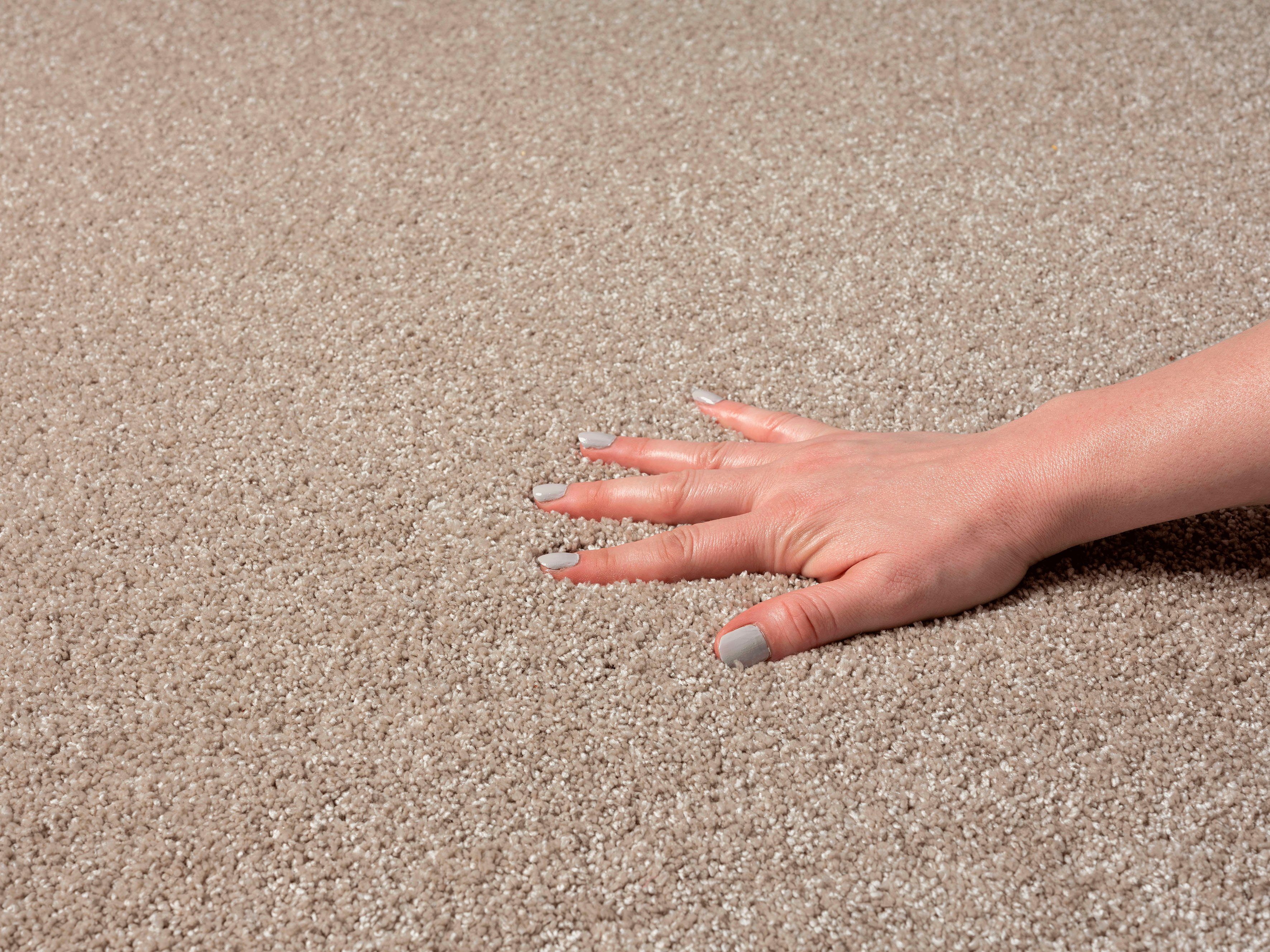 Hochflor-Teppich Forest 340, merinos, rechteckig, Höhe: 25 mm, Shaggy, uni meliert, sehr dicht und weich, Wohnzimmer
