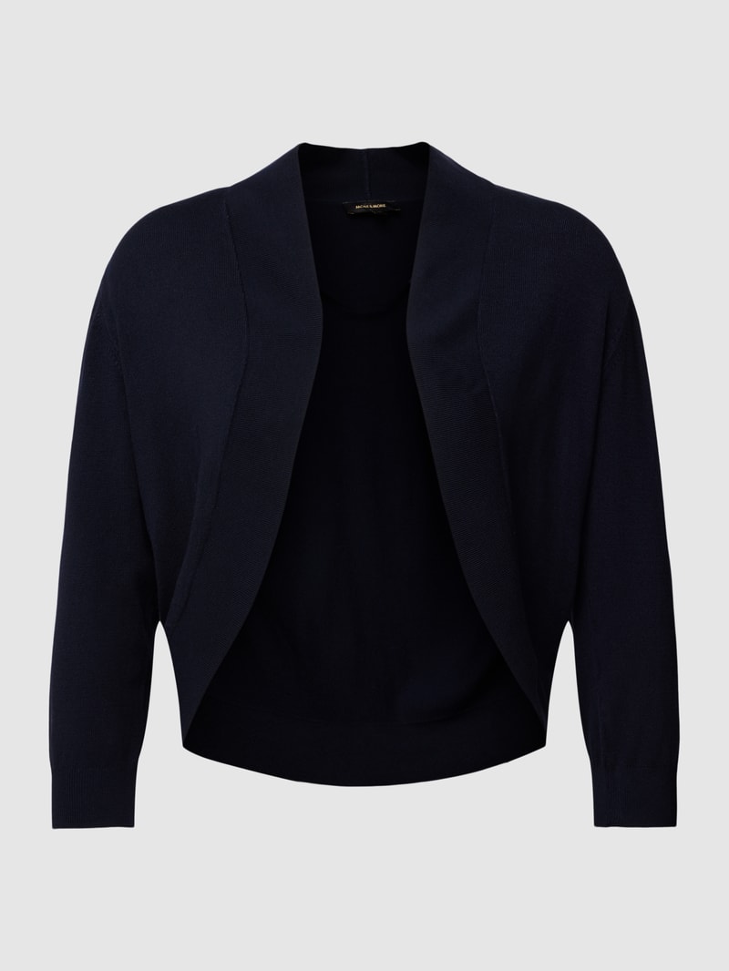 Bolero aus Viskose-Mix mit Schalkragen in marineblau