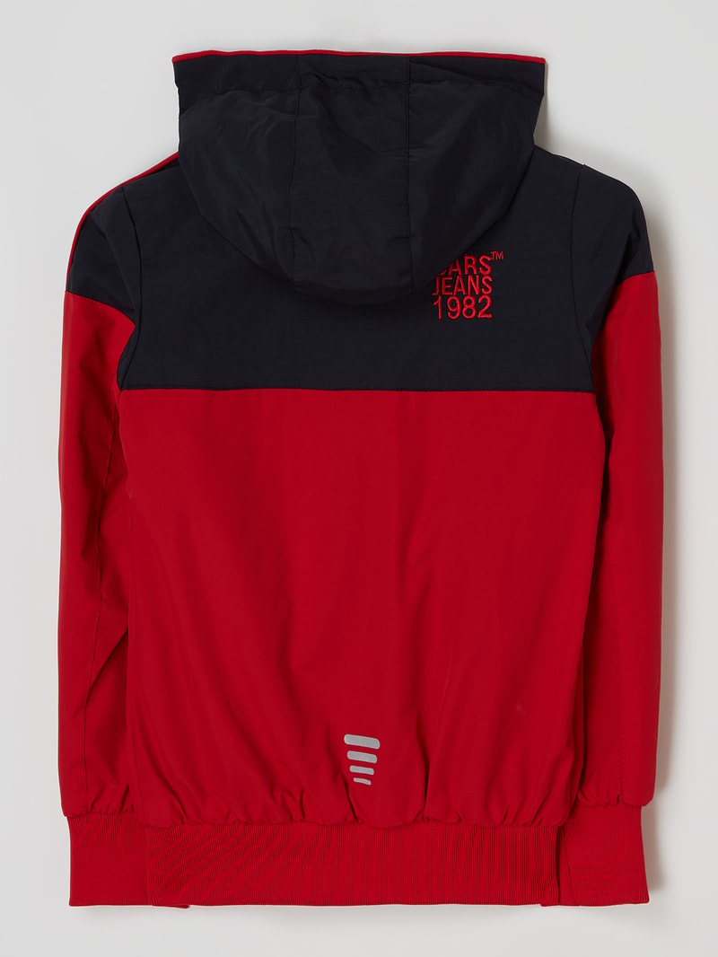 Jacke mit Kapuze Modell 'Axor' in rot
