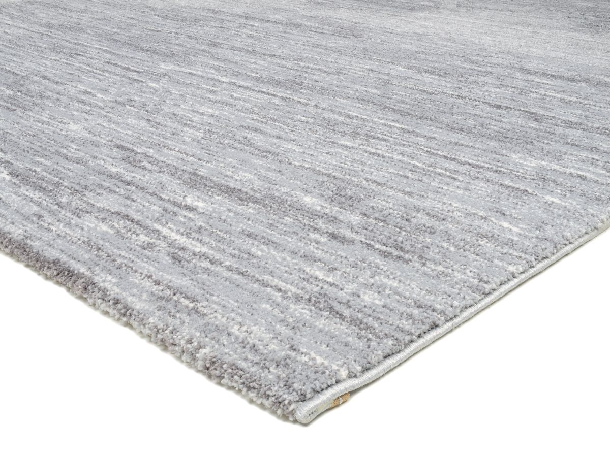 Webteppich Melange Uni Grau 160 x 230 cm