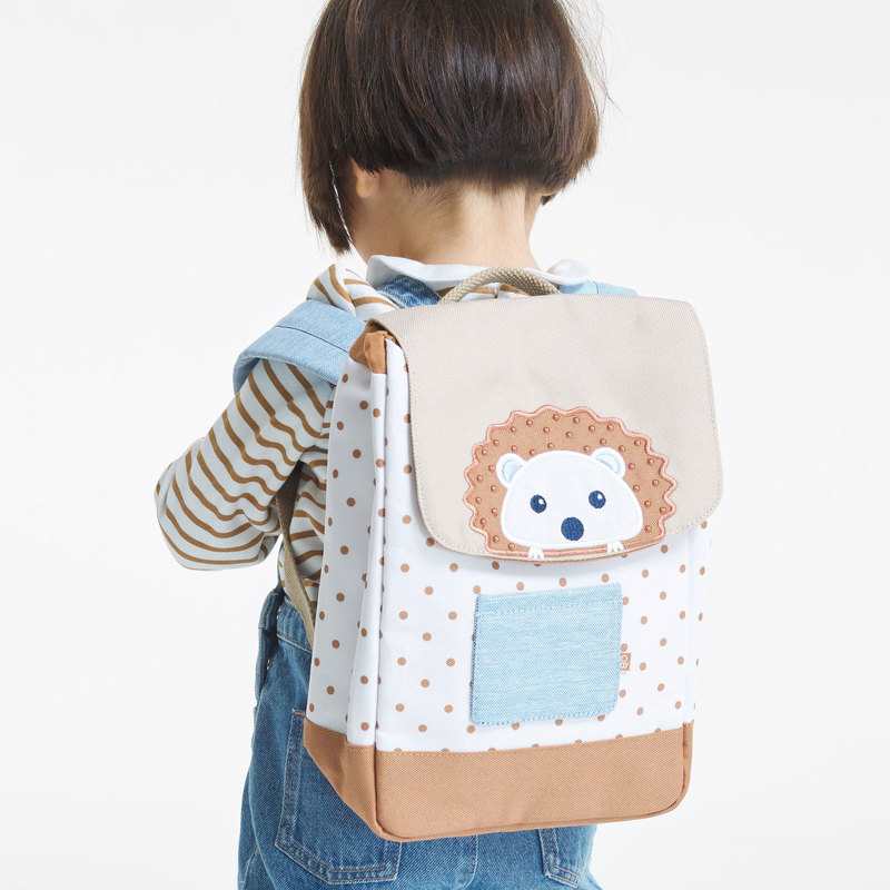 Sac à dos hérisson beige bébé fille