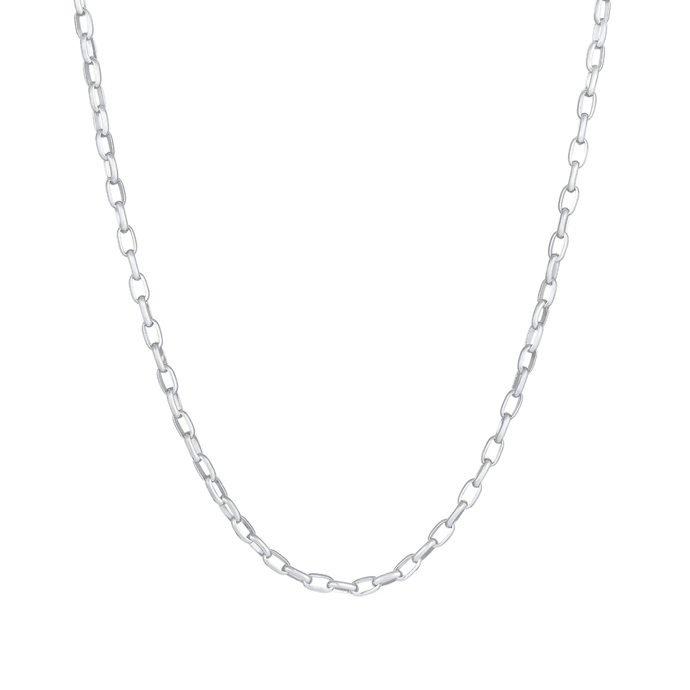 KUZZOI KUZZOI Collier Ancre ronde pour hommes, ovale de base en 925/1000 argent massif collier