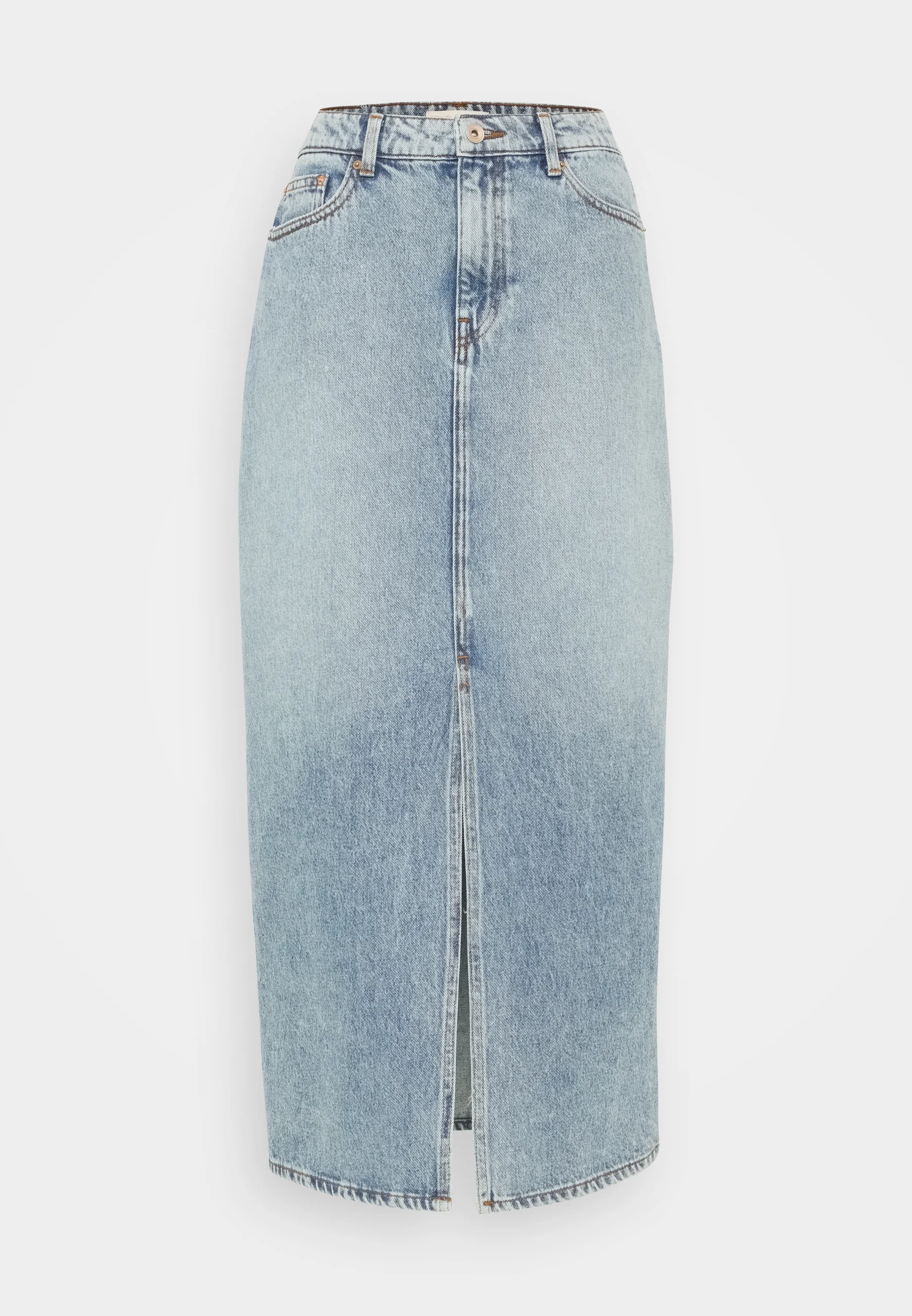 ONLY Tall ONLAYOE FRONT SLIT MIDI - Falda vaquera