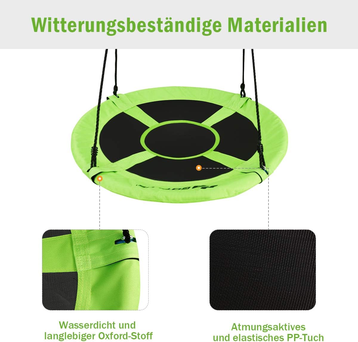 Costway COSTWAY Nestschaukel Schaukel Outdoor Garten-Schaukel