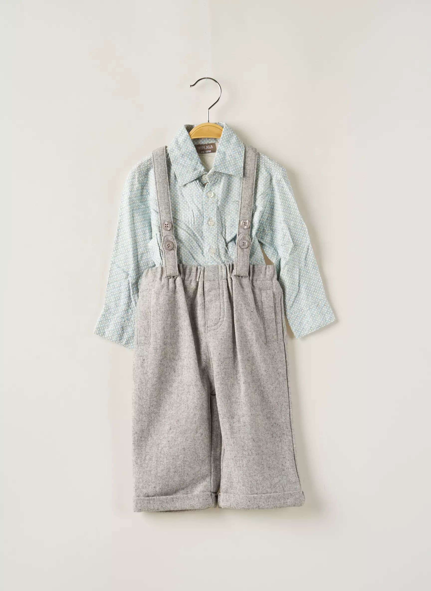 Wiplala Ensembles Pantalon Garcon couleur bleu