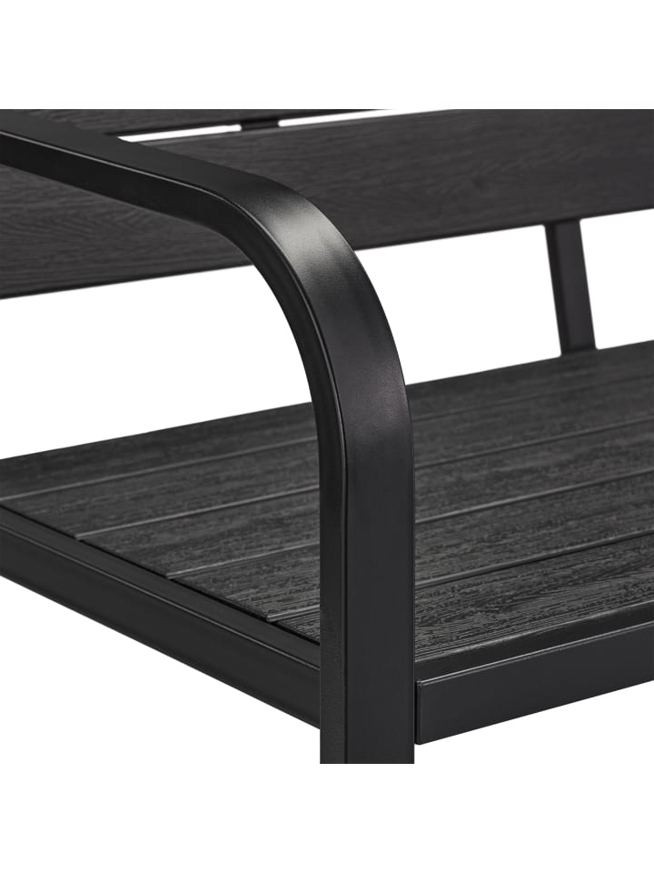relaxdays Gartenbank in Schwarz - (B)118 x (H)78 x (T)66 cm günstig kaufen onesize
