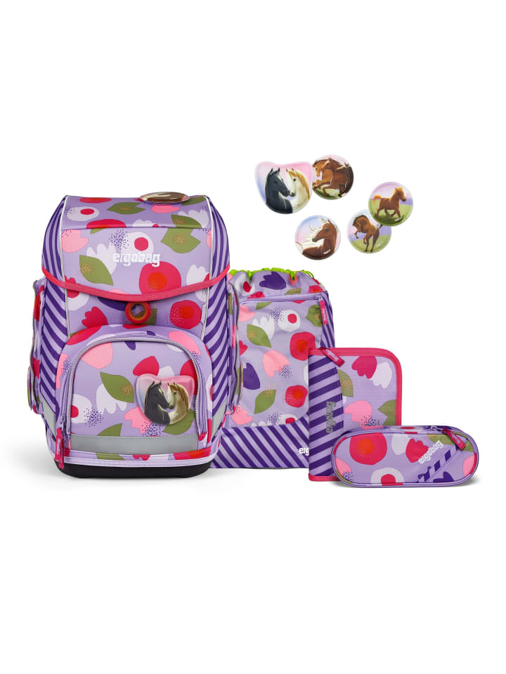 Ergobag Cubo Schulranzen-Set 5-teilig in BlütenzauBär günstig kaufen onesize