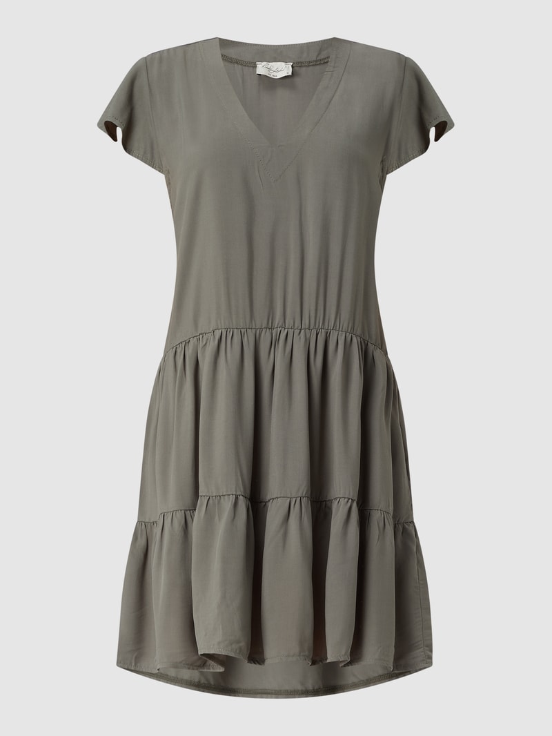 Shirtkleid aus Viskose in khaki