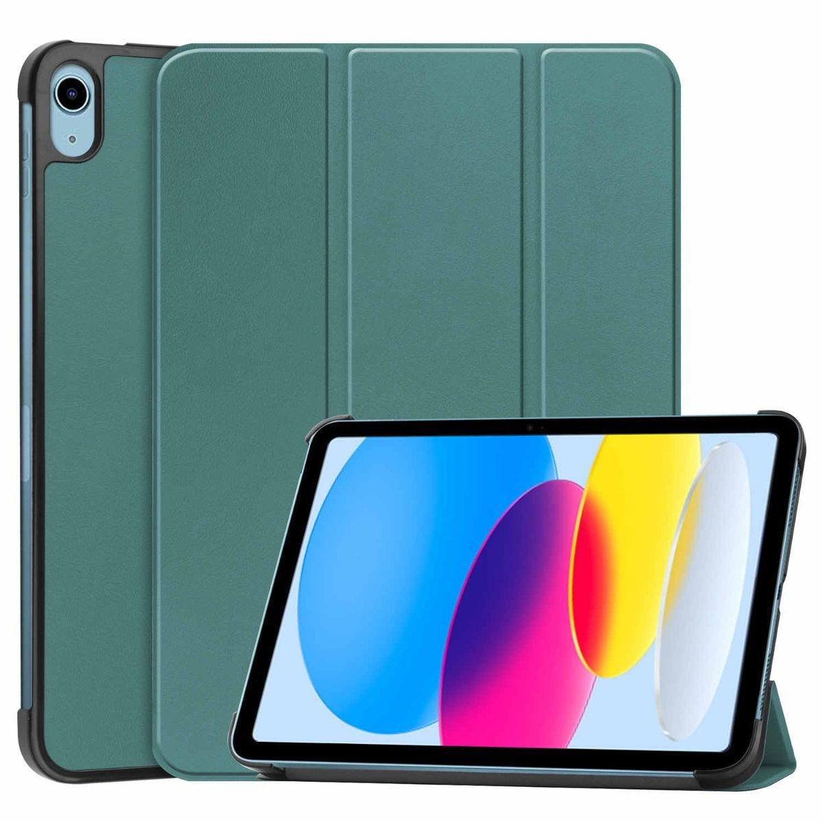 Wigento Tablet-Hülle Für Apple iPad 10.9 2022 10. Generation Tablet Tasche 3 folt Wake UP Smart Cover Etuis Schutz Case