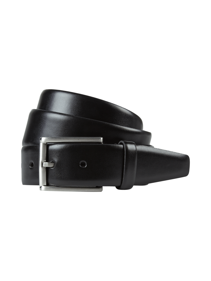 Gürtel aus Leder in schwarz