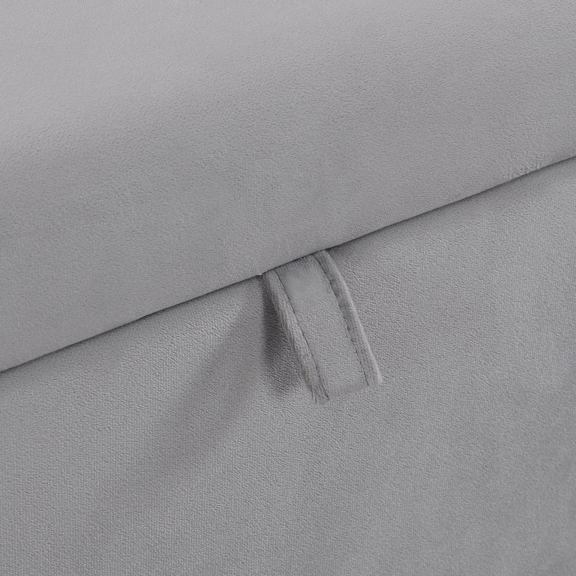 REDOM Polsterbett Polsterbett Polsterbank Doppelbett Bett mit Lattenrost ohne Matratze (grau, Samt, 119 x 42.5 x 48 cm), Gepolsterte Sitzbank, hochwertiges Samt