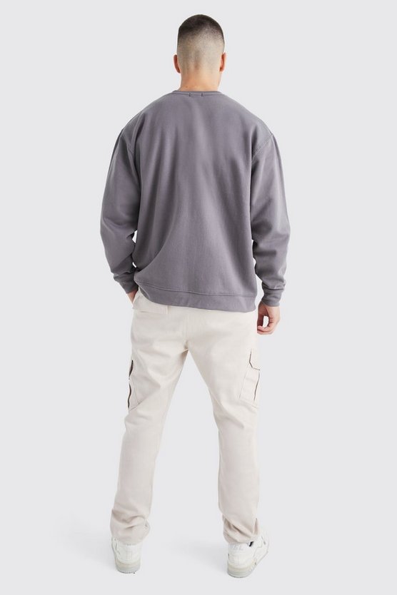 Tall Slim-Fit Cargohose mit Print