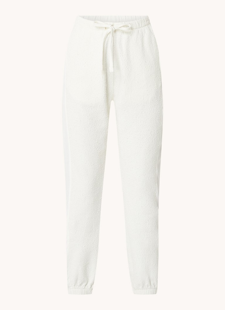 Pantaloni sportivi a vita alta e affusolati di 10DAYS in cotone biologico testurizzato.