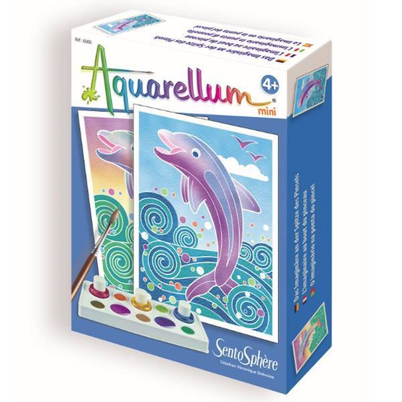 SENTOSPHERE Aquarellum Mini Dauphin bleu