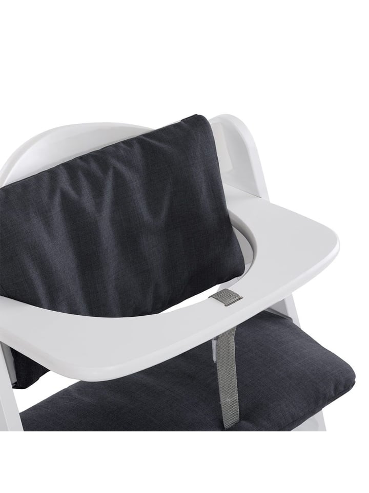 Hauck Hochstuhlauflage Deluxe - Melange Charcoal in schwarz günstig kaufen onesize