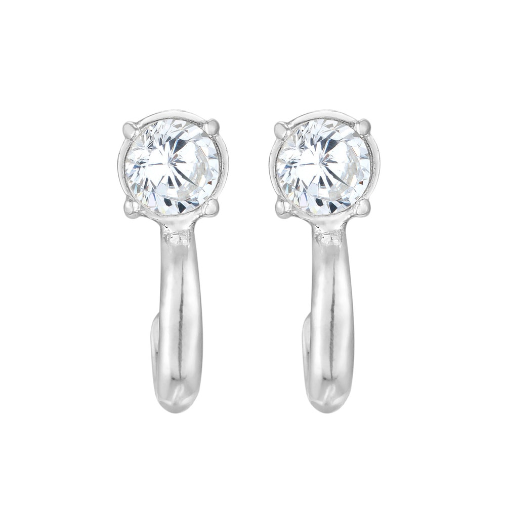 Elli Elli Boucles d'Oreilles Femmes Créoles Basique étincelantes avec zirconium en arg Boucles d'oreilles