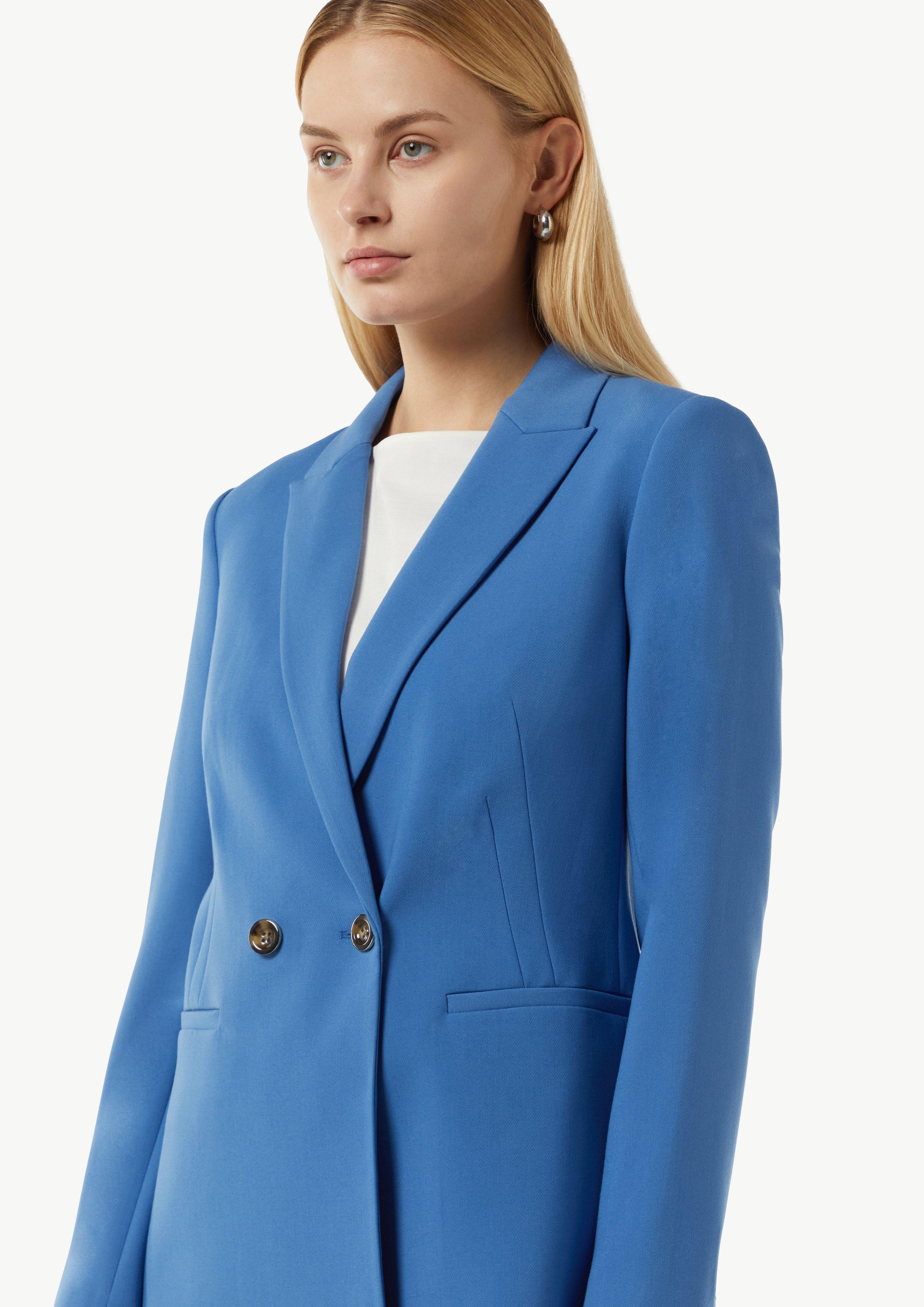 Leichter Twill-Blazer im Regular Fit - royalblau